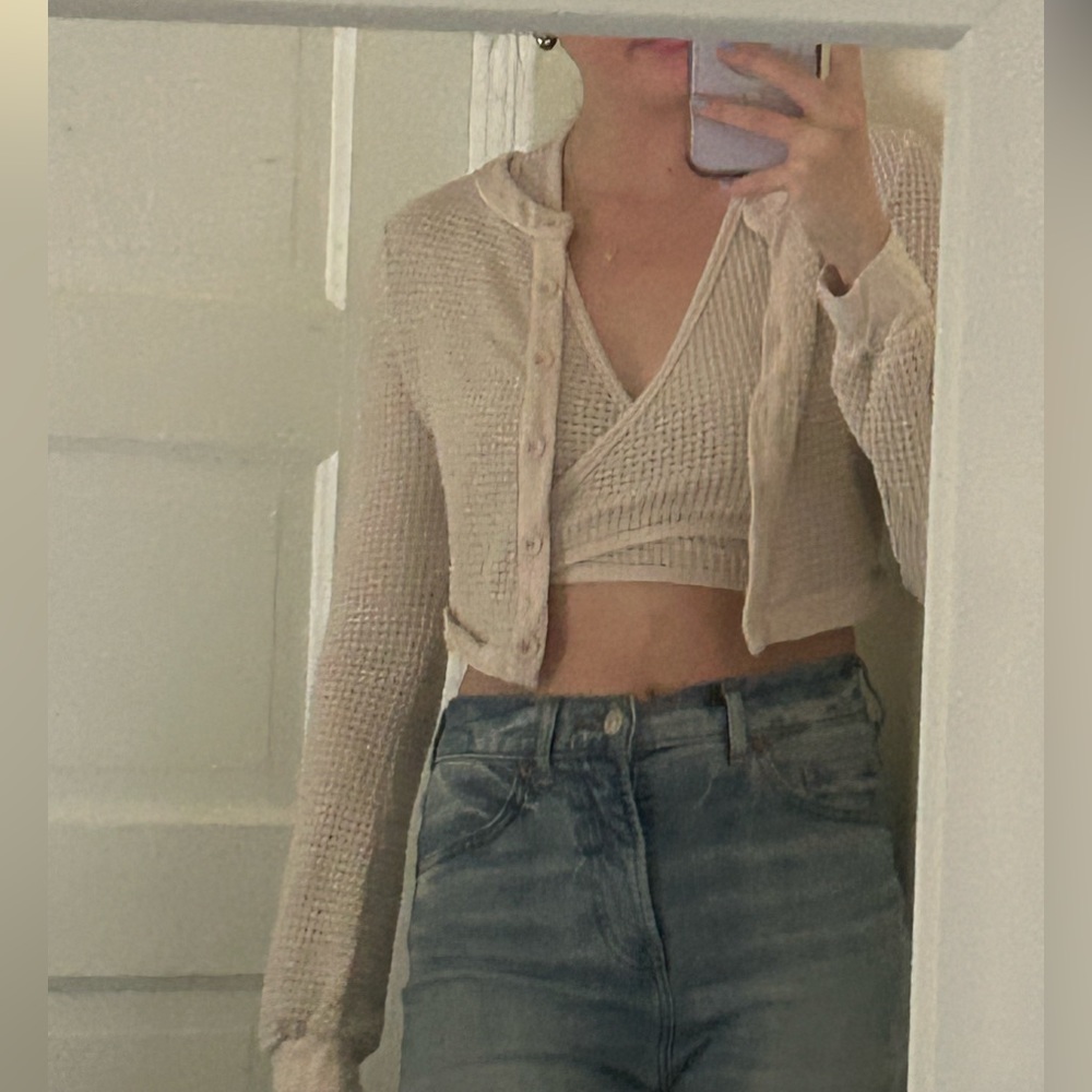 Off-White Sweater / Top Matching Set